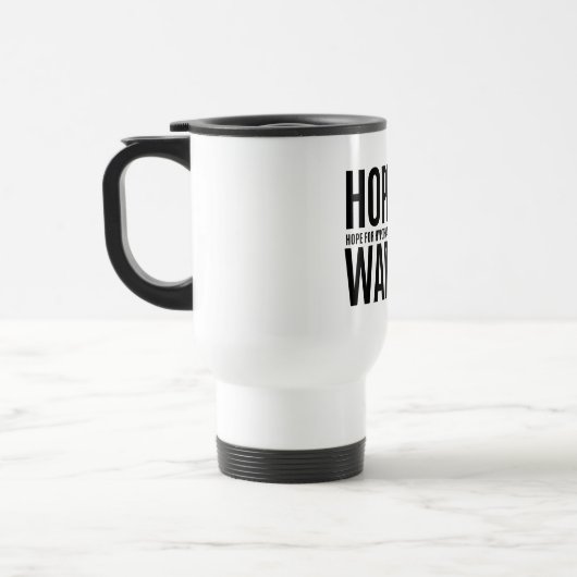 Hope Warrior - Travel Mug (White) Reisbeker (Links)