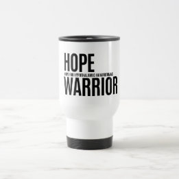Hope Warrior - Travel Mug (White) Reisbeker