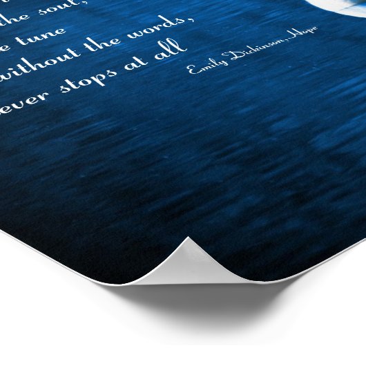 Hope, White Swan op Blue Waters Poster (Hoek)