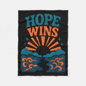 Hope Wins Romans 15_13 Sunrise Ocean Christian  Fleece Deken (Voorkant)