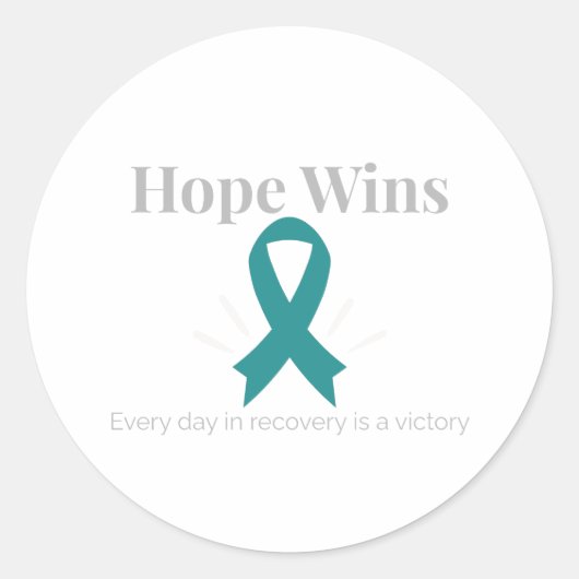 Hope Wint Stickers voor Verslavingsbewustzijn (Voorkant)