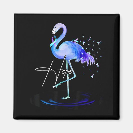 Hope With Flamingo Suicide Prevention Awareness  Magneet (Voorkant)
