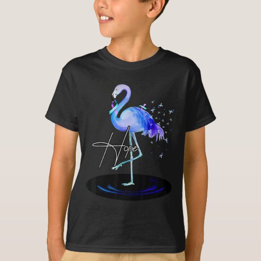 Hope With Flamingo Suicide Prevention Awareness  T-shirt (Voorkant)