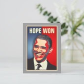 Hope Won - Barack Obama Briefkaart (Staand voorkant)