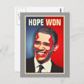 Hope Won - Barack Obama Briefkaart (Voorkant / Achterkant)