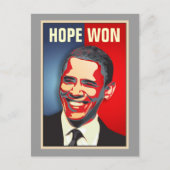 Hope Won - Barack Obama Briefkaart (Voorkant)