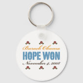 Hope Won Obama Sleutelhanger (Voorkant)