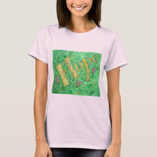 Hope Word Art Inspirerend aangepaste T-shirts (Voorkant)