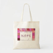 Hope Word Art met Doodles in Shades of Pink Tote Bag (Voorkant)