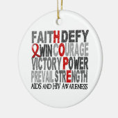 Hope Word Collage AIDS Keramisch Ornament (Links)