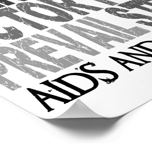 Hope Word Collage AIDS Poster (Hoek)