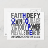Hope Word Collage Ankylosing Spondylitis Briefkaart (Voorkant / Achterkant)