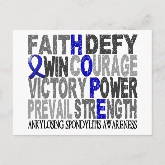 Hope Word Collage Ankylosing Spondylitis Briefkaart (Voorkant)