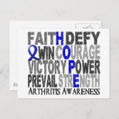 Hope word collage artritis briefkaart (Voorkant / Achterkant)