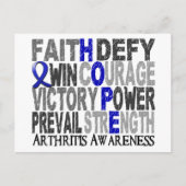 Hope word collage artritis briefkaart (Voorkant)