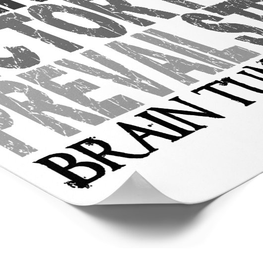 Hope Word Collage Brain Tumor Poster (Hoek)