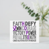 Hope Word Collage Chiari Malformation Briefkaart (Staand voorkant)