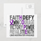 Hope Word Collage Chiari Malformation Briefkaart (Voorkant / Achterkant)