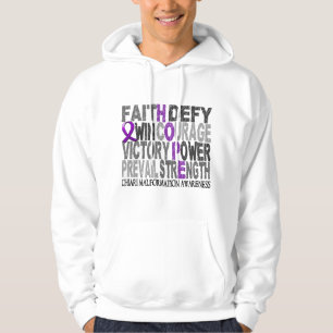 Hope Word Collage Chiari Malformation Hoodie