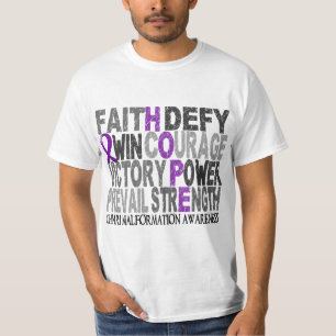 Hope Word Collage Chiari Malformation T-shirt