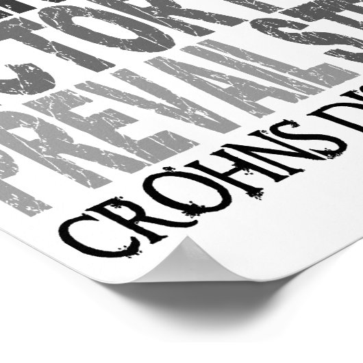 Hope Word Collage Crohn's Disease Poster (Hoek)