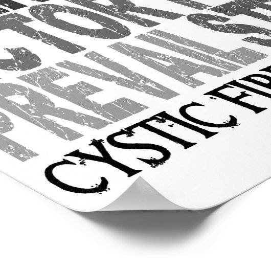 Hope Word Collage Cystic Fibrosis Poster (Hoek)