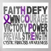 Hope Word Collage Cystic Fibrosis Poster (Voorkant)