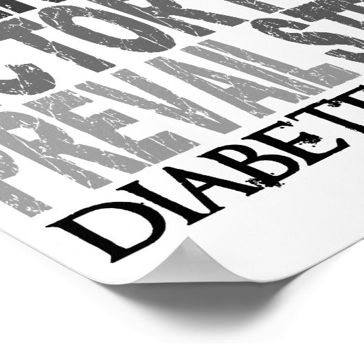 Hope Word Collage Diabetes Poster (Hoek)