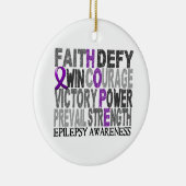 Hope Word Collage Epilepsy Keramisch Ornament (Rechts)