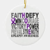 Hope Word Collage Epilepsy Keramisch Ornament (Voorkant)