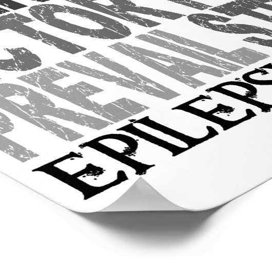 Hope Word Collage Epilepsy Poster (Hoek)