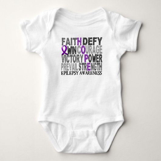 Hope Word Collage Epilepsy Romper (Voorkant)