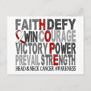 Hope Word Collage Head Neck Cancer Briefkaart