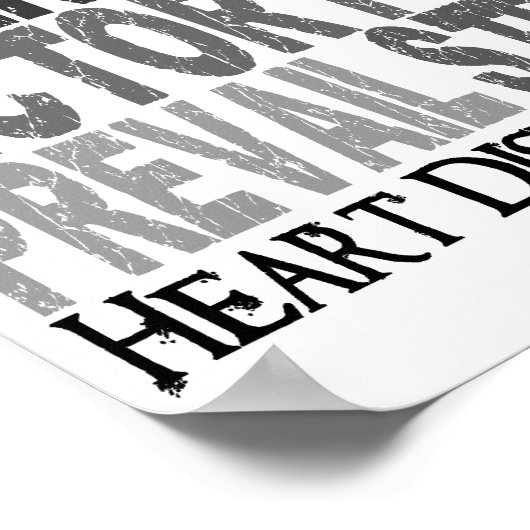 Hope Word Collage Heart Disease Poster (Hoek)