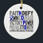Hope Word Collage Huntington's Ziekte Keramisch Ornament<br><div class="desc">Als u dit ontwerp wilt zien voor andere oorzaken en voor het volledige Collectie van het exclusieve Huntington Disease-design op het gebied van Bewustwording, bezoekt u onze Huntingtons Disease Section op Kleur een blauwe weg van de Hoop terwijl het delen van de belangrijke boodschap van het bewustzijn van de Ziekte...</div>