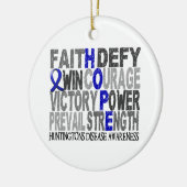Hope Word Collage Huntington's Ziekte Keramisch Ornament (Links)