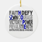 Hope Word Collage Huntington's Ziekte Keramisch Ornament (Achterkant)