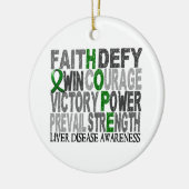 Hope Word Collage Liver Disease Keramisch Ornament (Links)