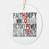 Hope Word Collage Lung Cancer Keramisch Ornament (Links)