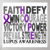 Hope Word Collage Lupus Poster (Voorkant)