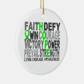Hope Word Collage Lyme Disease Keramisch Ornament (Rechts)