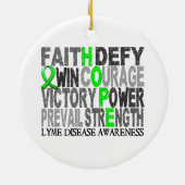 Hope Word Collage Lyme Disease Keramisch Ornament (Achterkant)