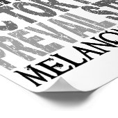 Hope Word Collage Melanoma Poster (Hoek)