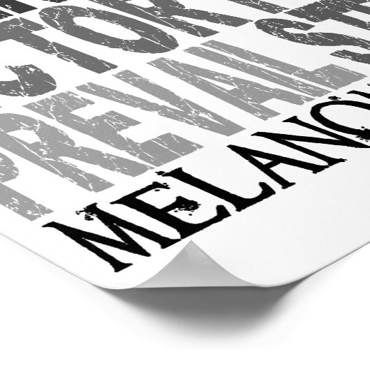 Hope Word Collage Melanoma Poster (Hoek)