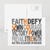 Hope Word Collage Multiple Sclerosis Briefkaart (Voorkant / Achterkant)