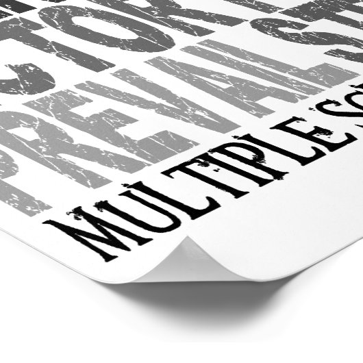 Hope Word Collage Multiple Sclerosis Poster (Hoek)