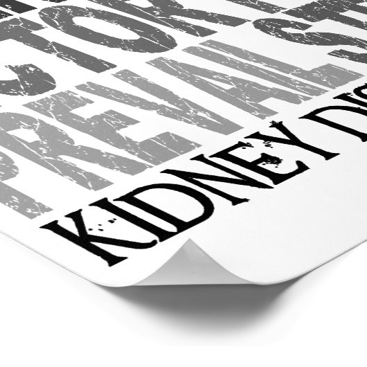 Hope Word Collage Nierziekte Poster (Hoek)