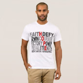 Hope Word Collage Skin Cancer T-shirt (Voorkant volledig)