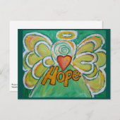 Hope Word Inspirerend Angel Briefkaart (Voorkant / Achterkant)