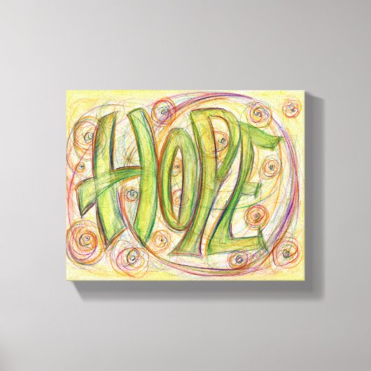 Hope Word Paining Wrapped Canvas Art (Voorkant)